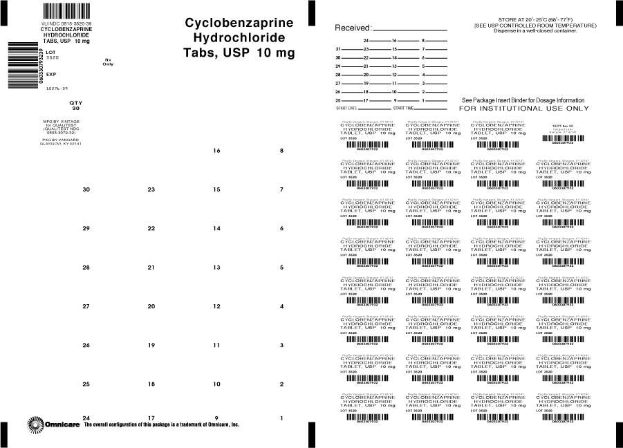 Principal Display Panel - Cyclobenzaprine Hydrochloride 10mg