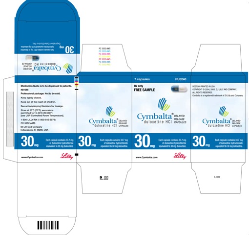 
PACKAGE LABEL- Cymbalta 30 mg, 7 capsules
