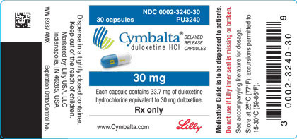 PACKAGE LABEL- Cymbalta 30 mg, bottle of 30
