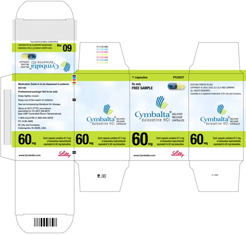 
PACKAGE LABEL- Cymbalta 60 mg, 7 capsules
