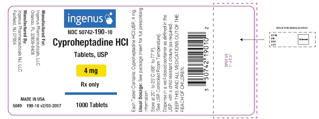 4 mg, 1000 Tablets Label
