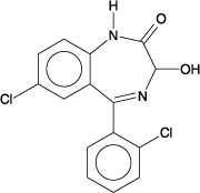 Lorazepam Chemical formula