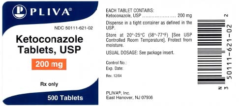 Ketoconazole Tabs USP 200 mg 500s Label