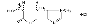 Pilocarpine Hydrochloride chemical structural formula