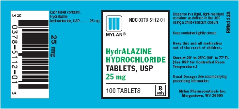 Hydralazine Hydrochloride Tablets 25 mg Bottles