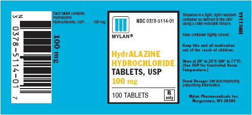 Hydralazine Hydrochloride Tablets 100 mg Bottles