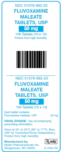 Fluvoxamine Maleate 50 mg Tablet Unit Carton Label