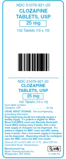 Clozapine Tablets, USP 25 mg