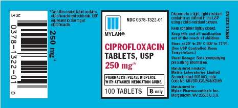 Ciprofloxacin 250 mg Tablet Bottles