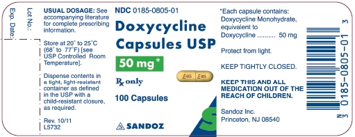 50 mg x 100 capsules - label