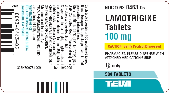 Image of 100 mg Label - 500 count