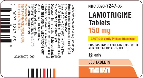 Image of 150 mg Label - 500 count