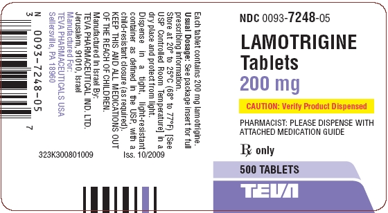 Image of 200 mg Label - 500 count