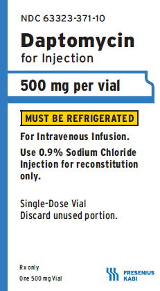 PACKAGE LABEL - PRINCIPAL DISPLAY PANEL - Daptomycin 500 mg Vial Carton Panel
