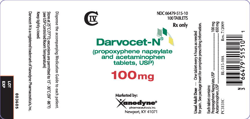100 mg Bottle of 100 Tablets Label
