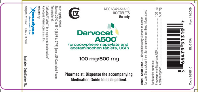 Darvocet A500 Bottle Label
