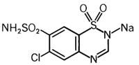 Chlorothiazide Sodium Structural Formula