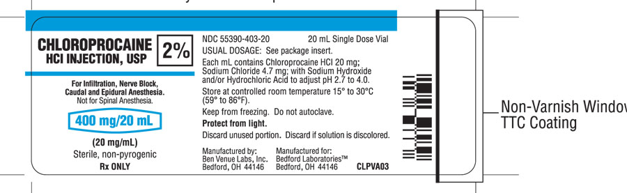 Vial label for Chloroprocaine Hydrochloride Injection, USP 2 percent