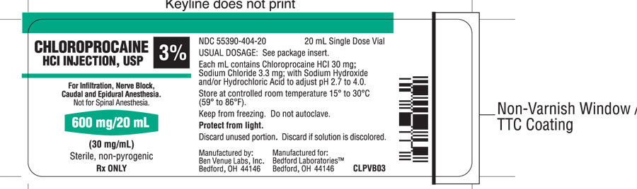 Vial label for Chloroprocaine Hydrochloride Injection, USP 3 percent
