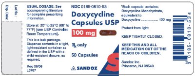 Doxycycline 100 mg label