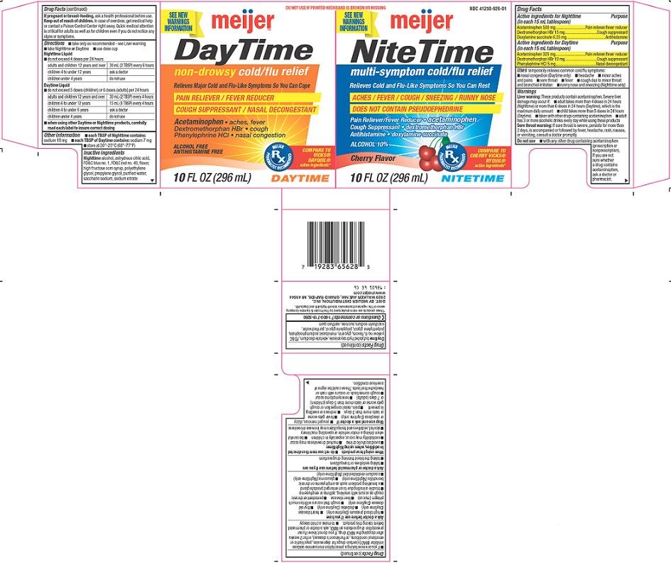 Day Time and Nite Time Cold and Flu Relief Label
