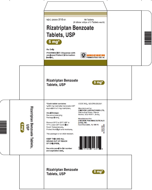 Carton - Rizatriptan Benzoate Tablets 5 mg