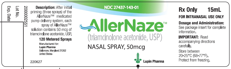 AllerNaze Nasal Spray, 50mcg Container Label for 15 mL