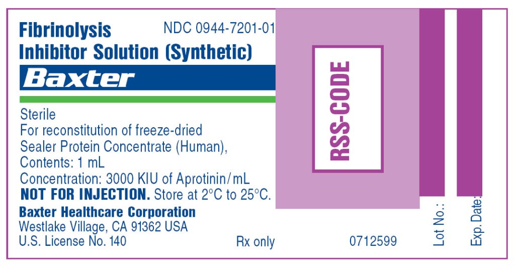 Fibrinolysis Inhibitor Solution (Synthetic) 1 mL vial label