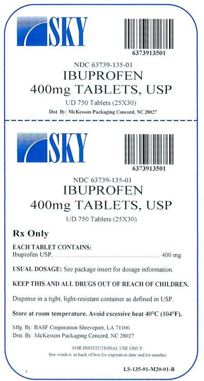 Ibuprofen 400mg UD750 Label
