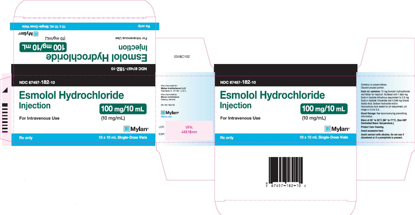 Esmolol Hydrochloride Injection 100 mg/ 10 mL Carton Labels