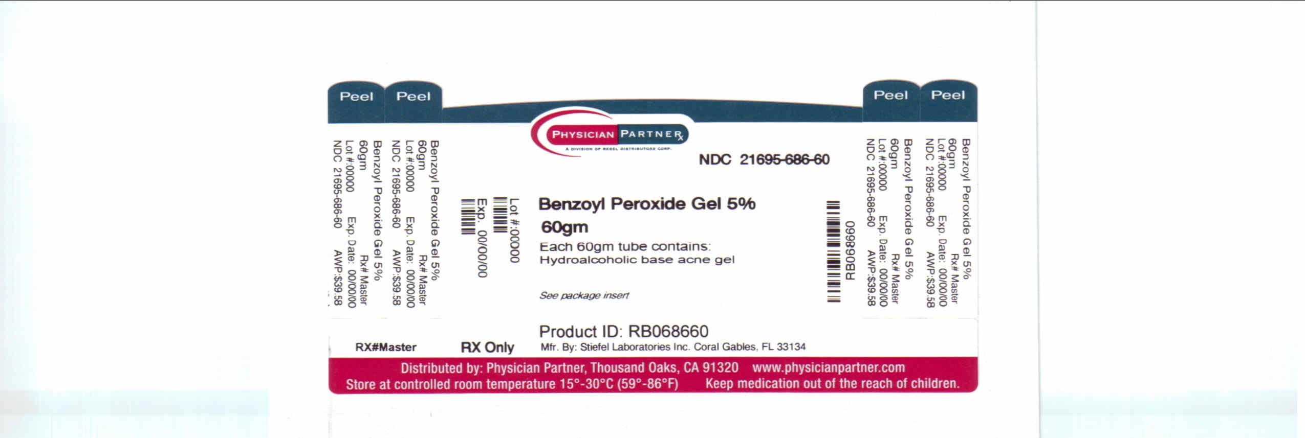 Bebzoyl Peroxide Gel 5%
