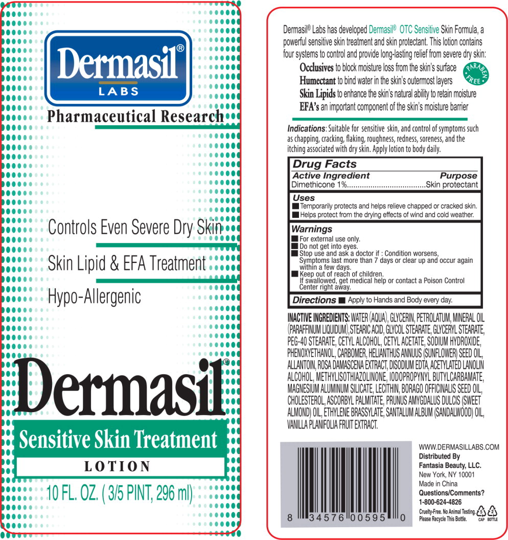 Principal Display Panel - Dermasil Sensitive 10 Bottle Label
