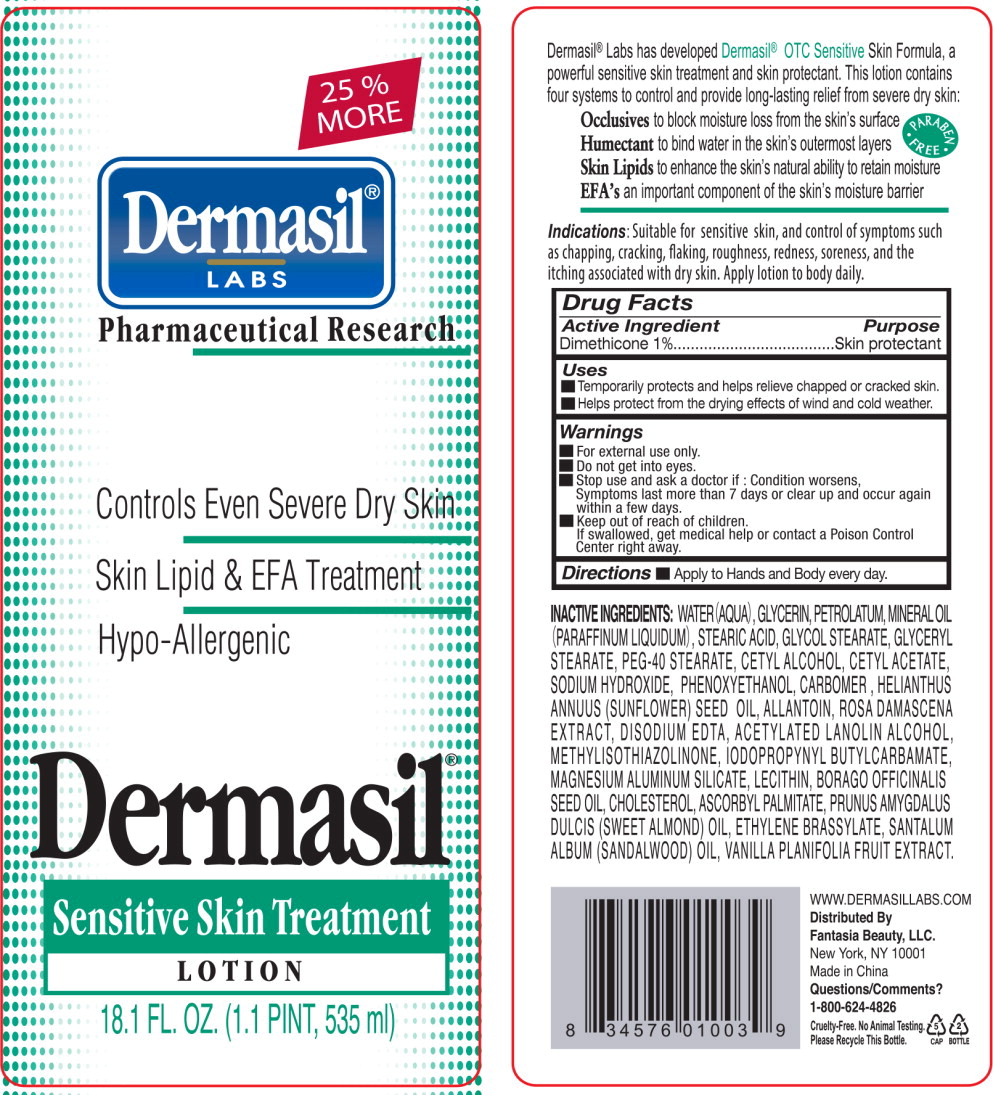Principal Display Panel - Dermasil Sensitive 18.1 Bottle Label
