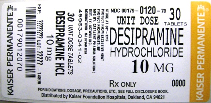 Desipramine 10mg Label
