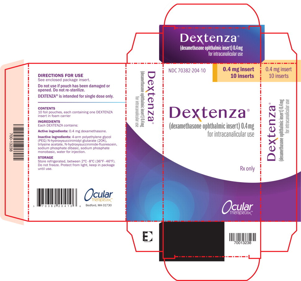Principal Display Panel – Dextenza 10 ct Box Label
