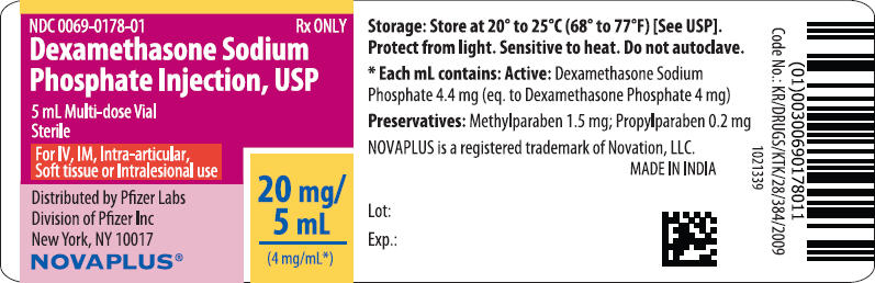 PRINCIPAL DISPLAY PANEL - 20 mg/5 mL Vial Label