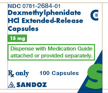 PRINCIPAL DISPLAY PANEL Package Label –
              30 mg Rx Only NDC 0781-2684-01