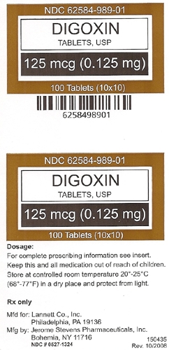 DIGOXIN 125 mcg Container Label Image