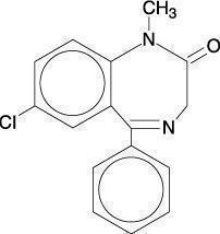 This is an image of the structural formula for diazepam.