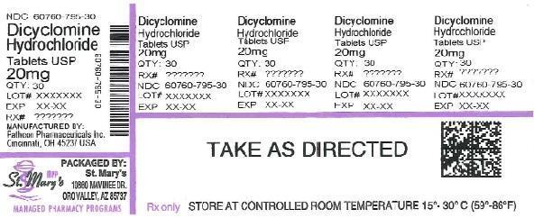 dicyclomine 20mg label