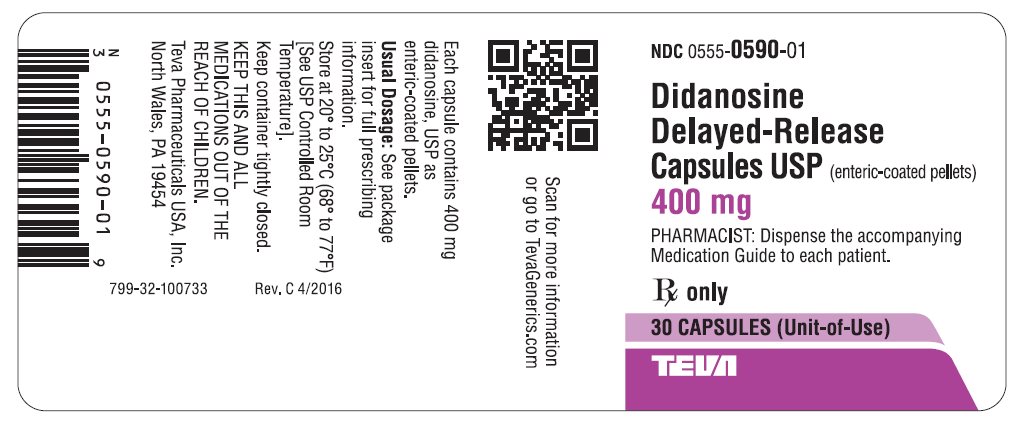 Didanosine Delayed-Release Capsules USP 400 mg 30s Label