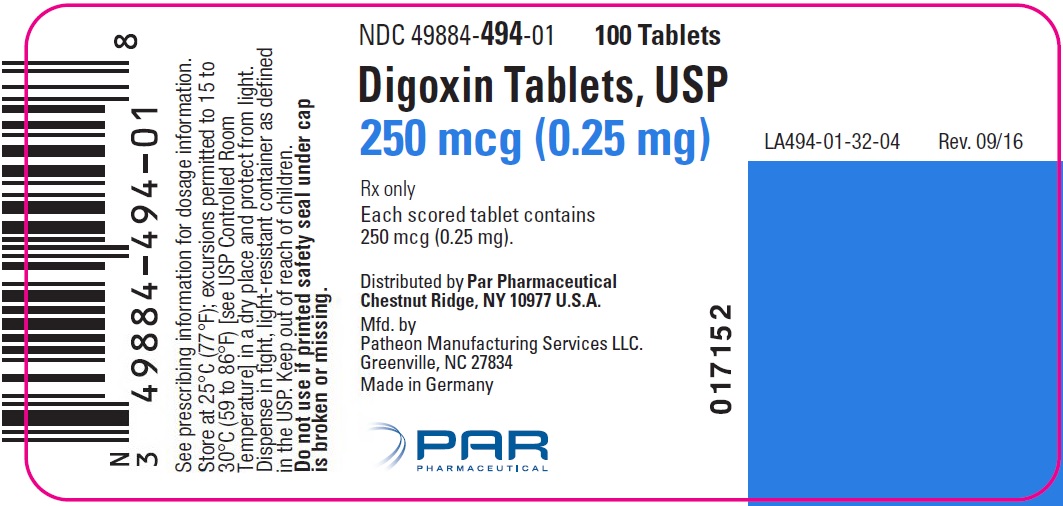 Digoxin PAR 250mcg 100 Tablets