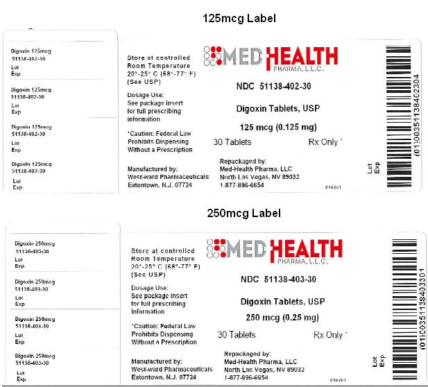 Digoxin Tablets, Labels