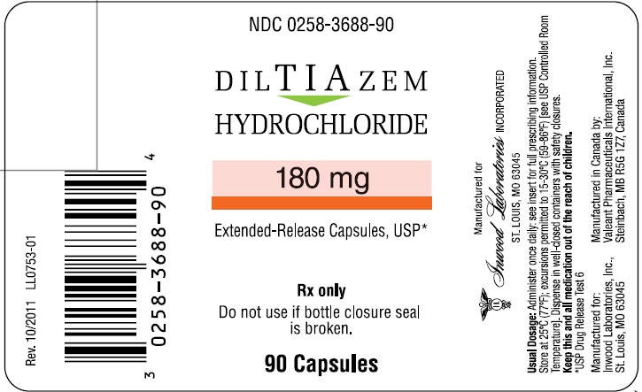 Diltiazem Hydrochloride - 180 mg Bottle Label
