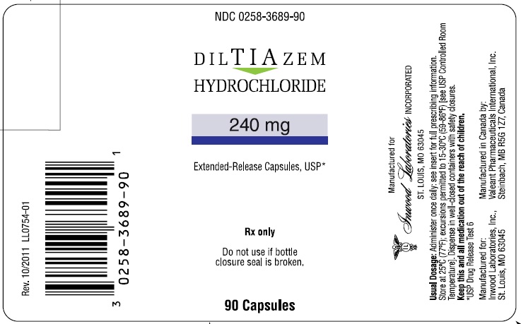 Diltiazem Hydrochloride - 240 mg Bottle Label