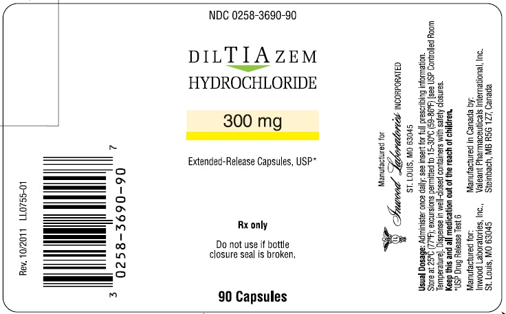Diltiazem Hydrochloride - 300 mg Bottle Label