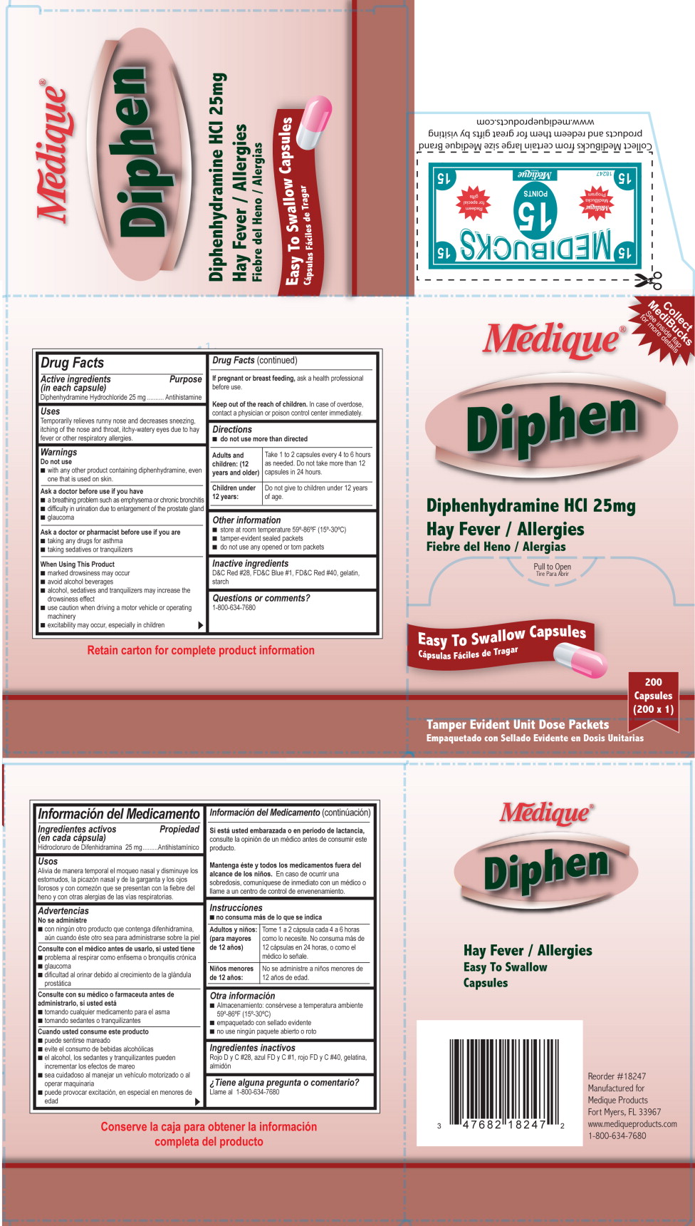 182R Medique Diphen  Label
