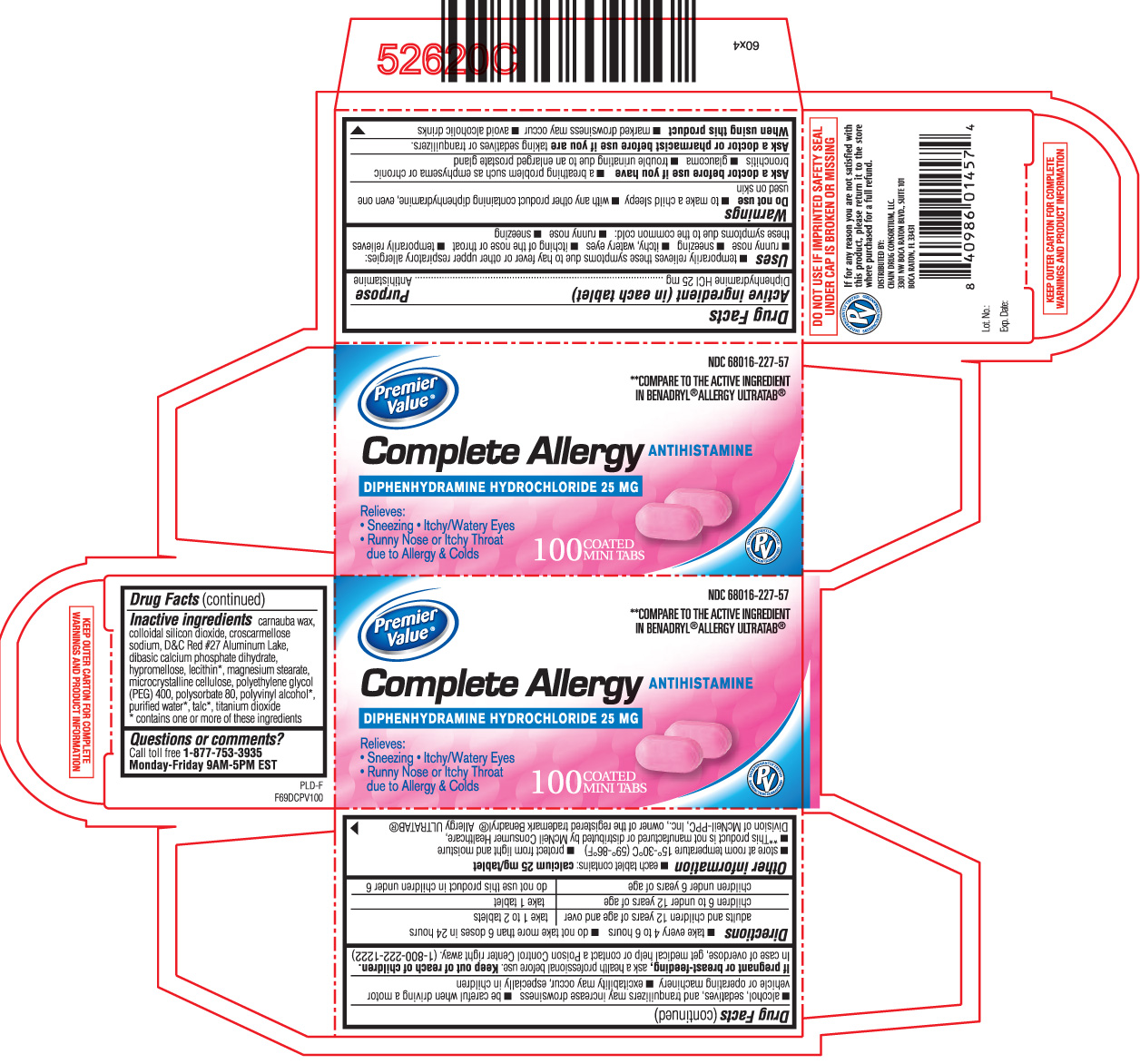 Premier value complete allergy antihistamine mini tabs