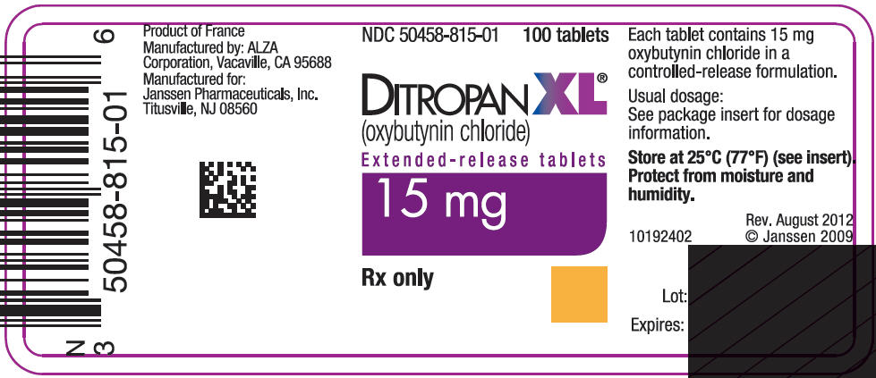 PRINCIPAL DISPLAY PANEL - 15 mg 100 Tablet Bottle Label