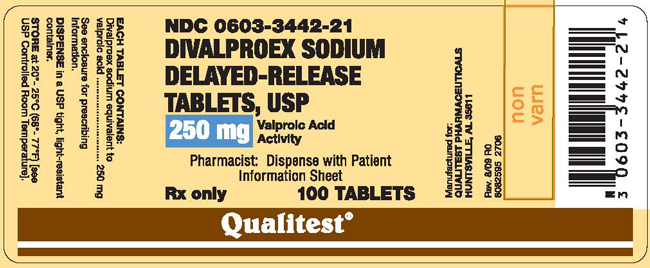 This is an image of the Divalproex Sodium Delayed-Release Tablets, USP 250 mg label.